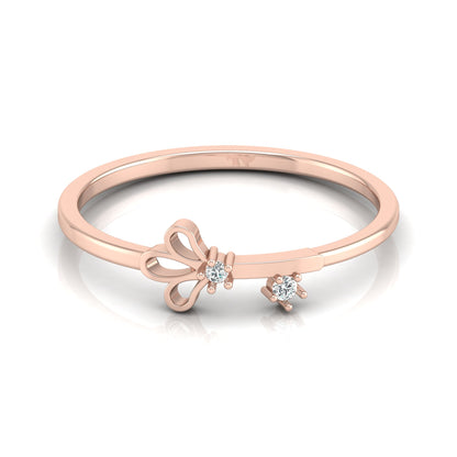 14K Solid White Gold Anniversary Gift Ring For Her Modern And Secure Design