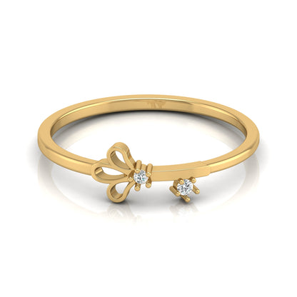 14K Solid White Gold Anniversary Gift Ring For Her Modern And Secure Design