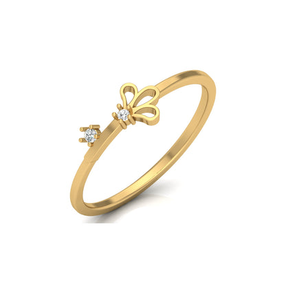 14K Solid White Gold Anniversary Gift Ring For Her Modern And Secure Design