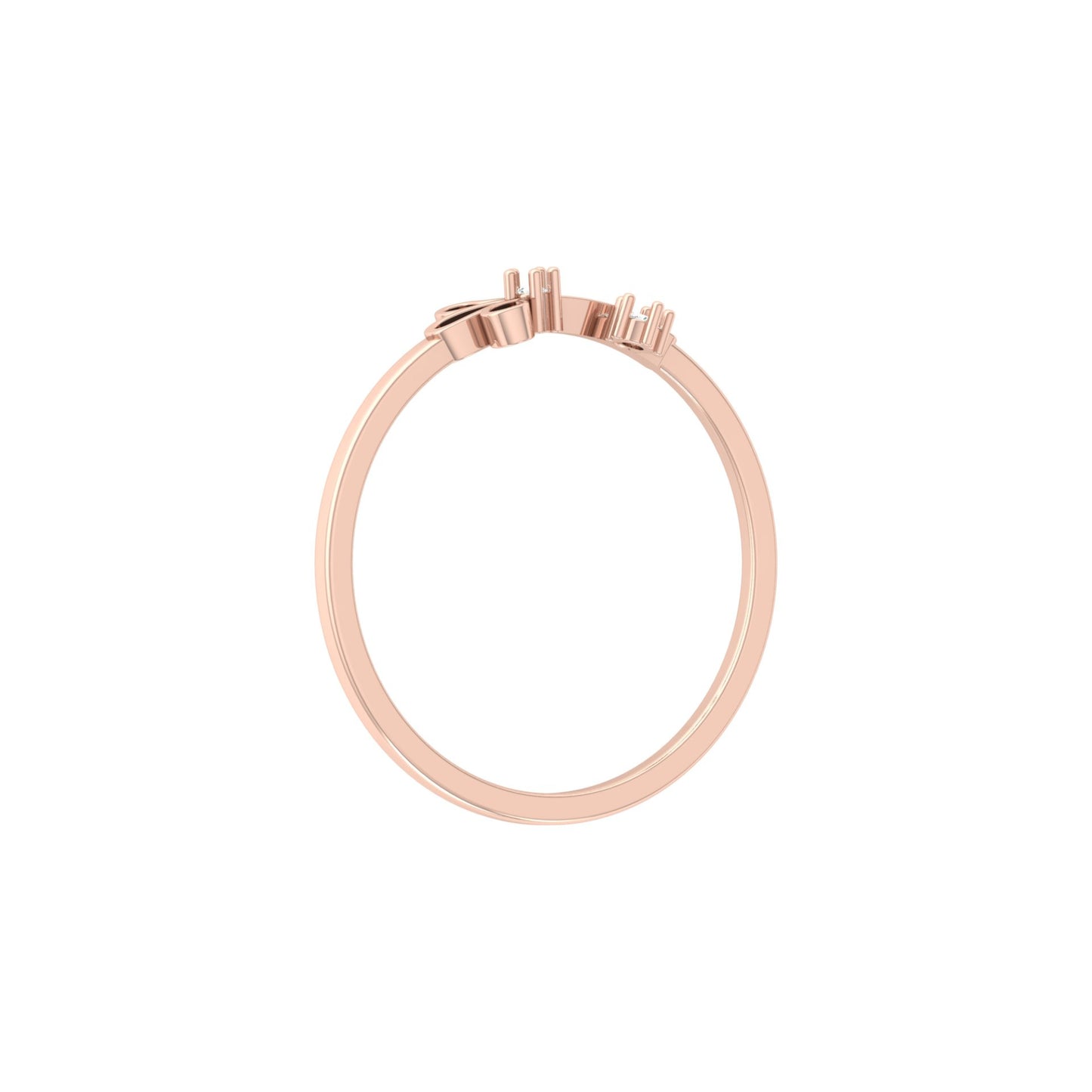 14K Solid White Gold Anniversary Gift Ring For Her Modern And Secure Design