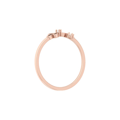 14K Solid White Gold Anniversary Gift Ring For Her Modern And Secure Design