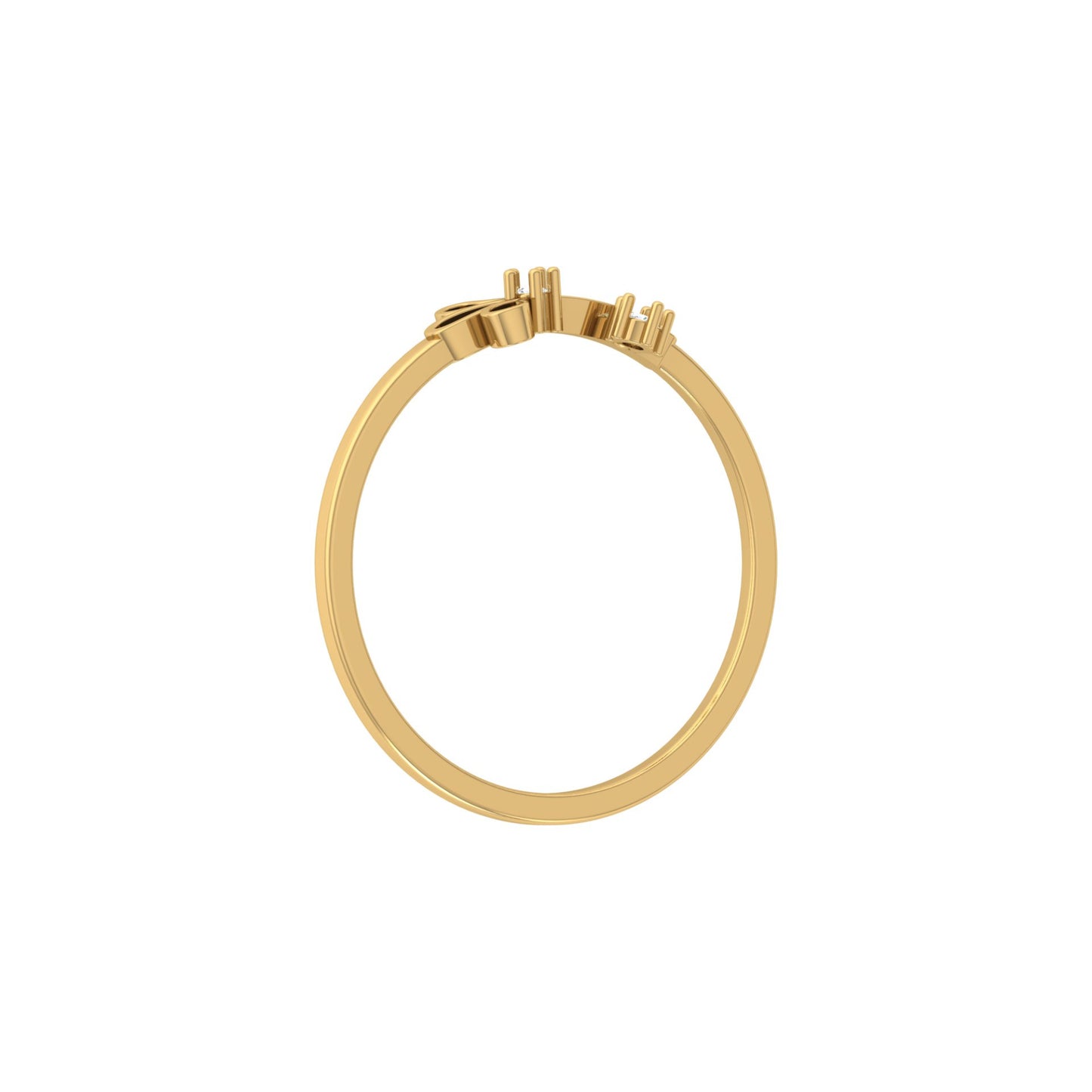 14K Solid White Gold Anniversary Gift Ring For Her Modern And Secure Design