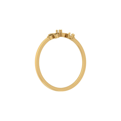 14K Solid White Gold Anniversary Gift Ring For Her Modern And Secure Design