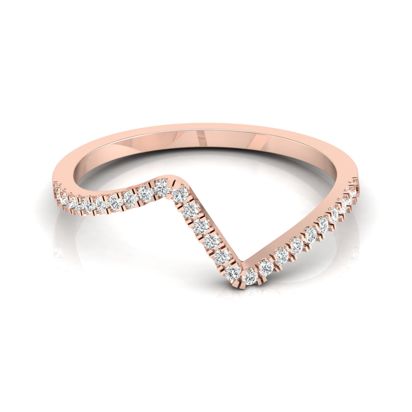 14K Solid Gold Stackable Band Ring Twisted  Minimalist Design For Daily Wear