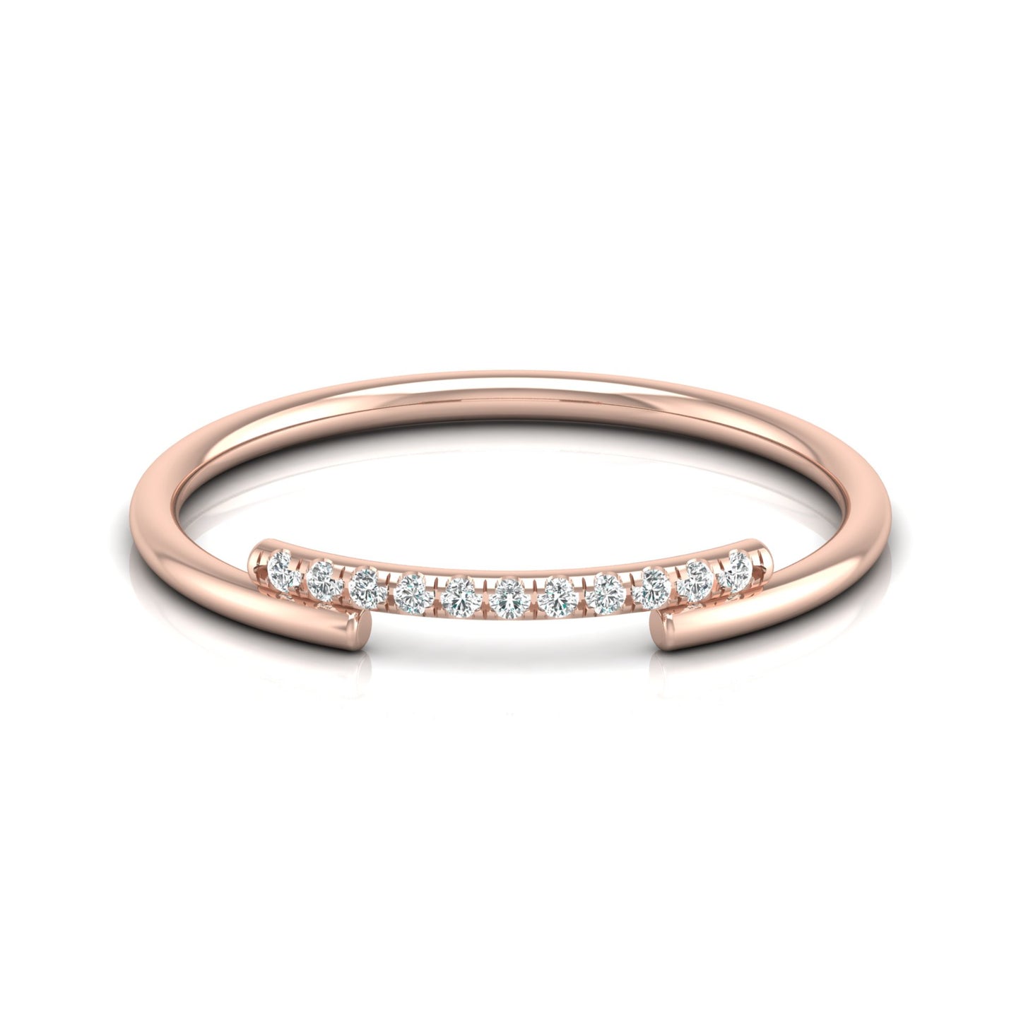 Natural Or Lab Grown Diamond Band For Her In 18K Solid Gold Enhanced Sparkle With A Classic Touch