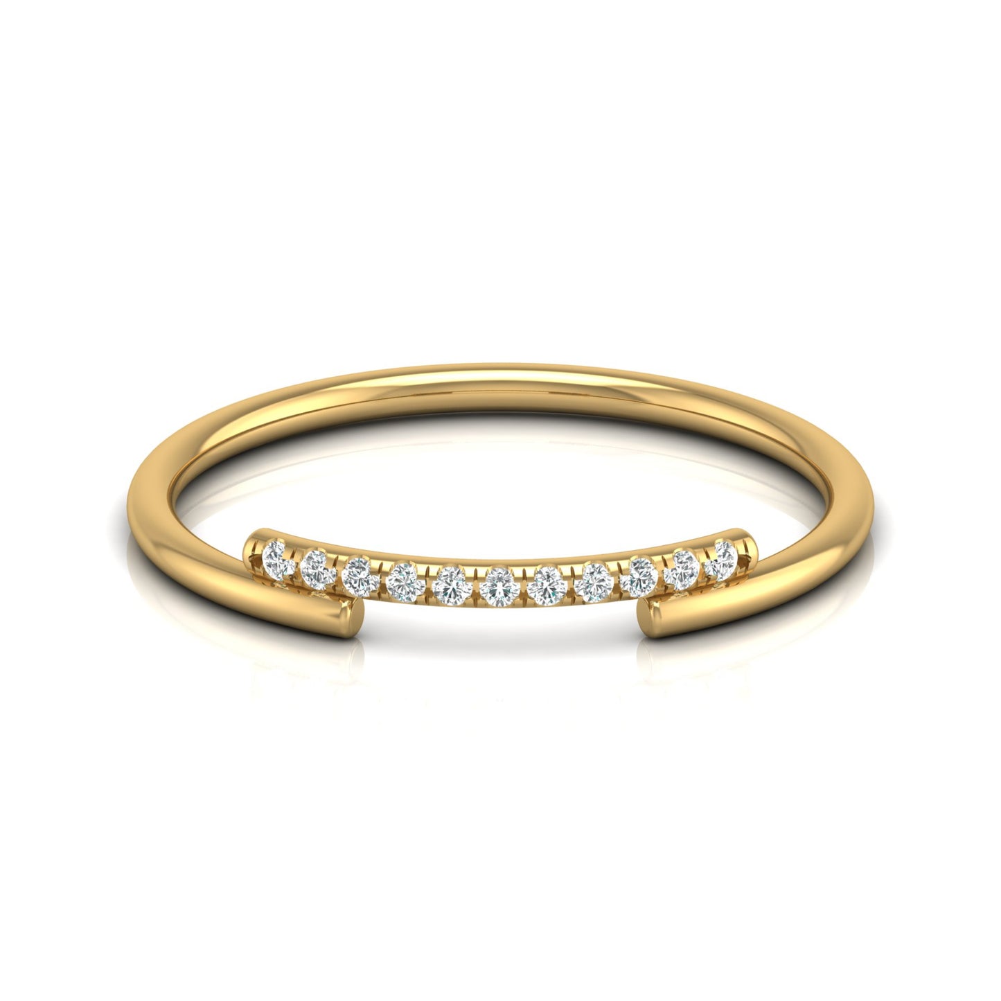 Natural Or Lab Grown Diamond Band For Her In 18K Solid Gold Enhanced Sparkle With A Classic Touch