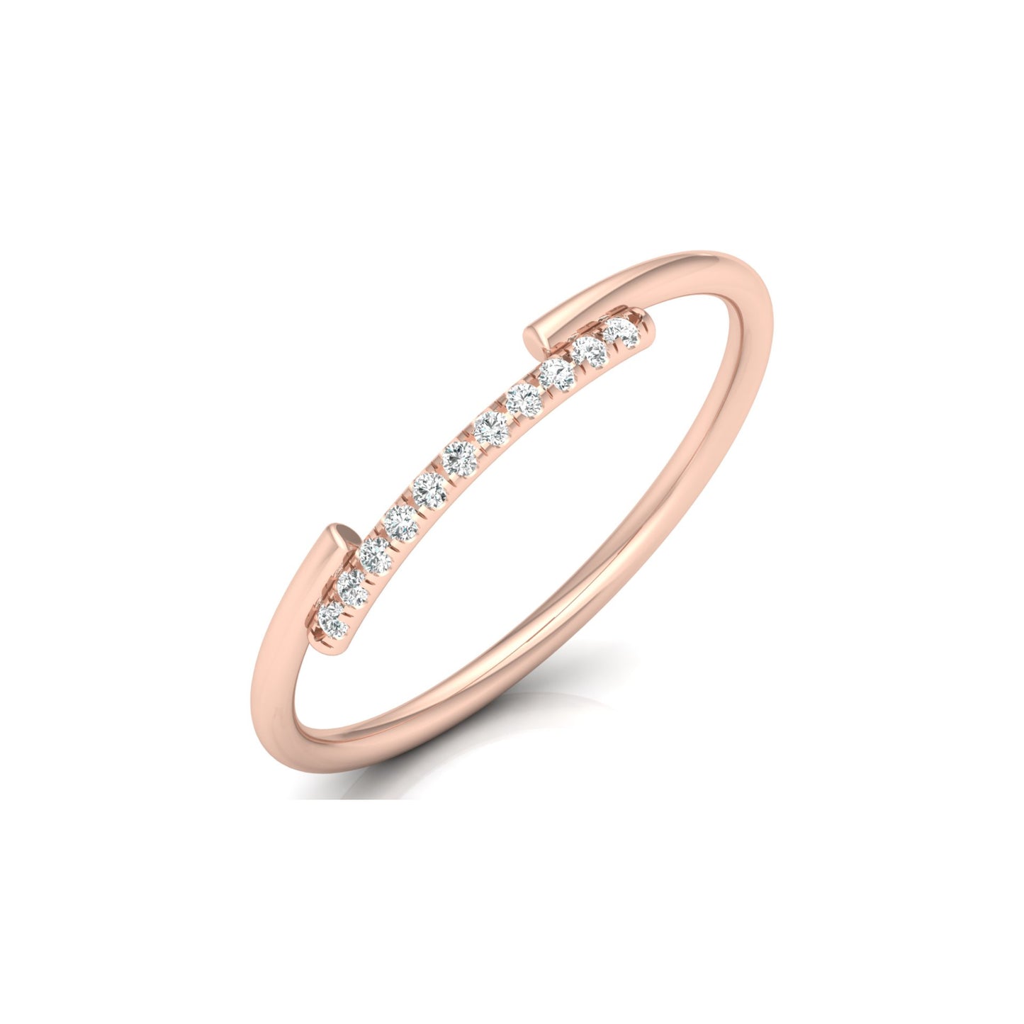 Natural Or Lab Grown Diamond Band For Her In 18K Solid Gold Enhanced Sparkle With A Classic Touch