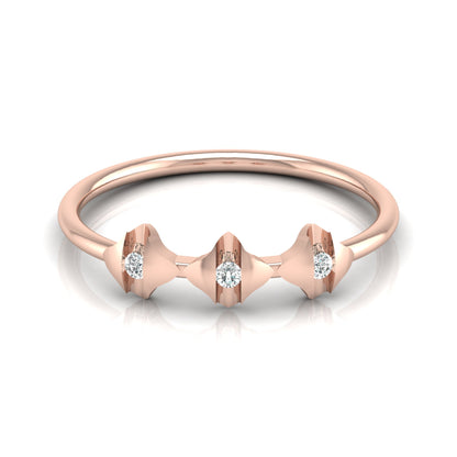 Fancy Round Diamond Ring For Women's In 14 KT Solid Gold Modern And Secure Design