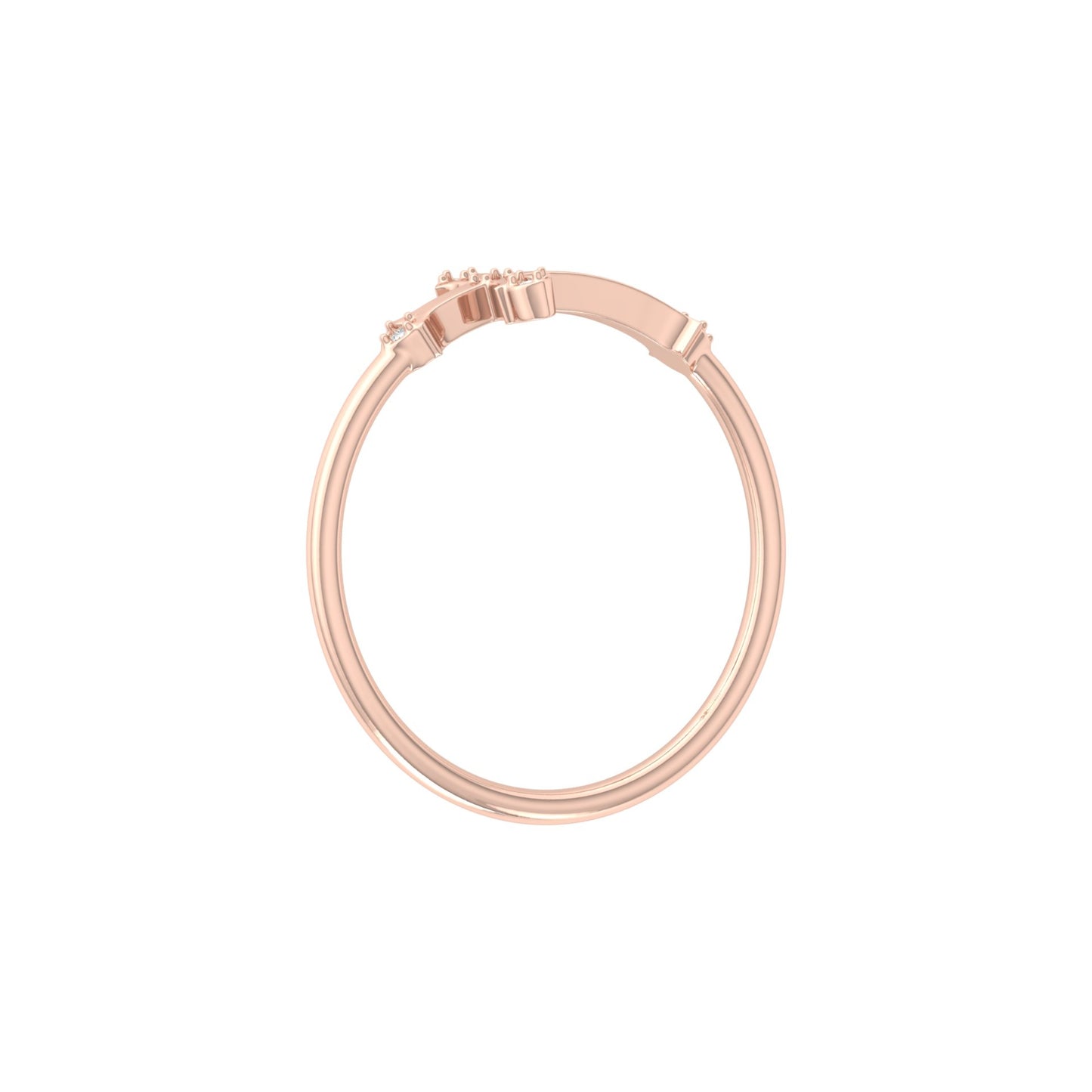 Cross Inspired Lab Grown Diamond Ring in 14K Solid White Gold Anniversary Ring  For Her