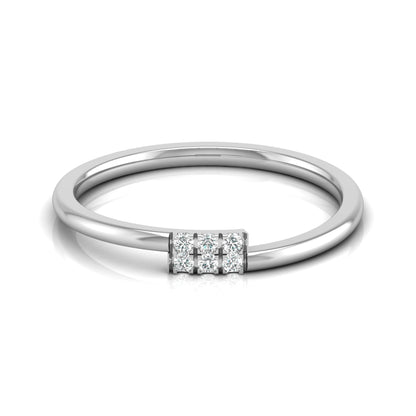 Lab-Grown 0.06 CT Colorless Diamond Ring Light Weight Round Design for Women