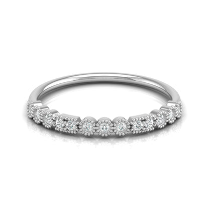 14KT Gold Floral Inspired Diamond Band Elegant Delicate Design with Lab Grown or Natural Diamonds