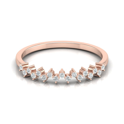 Classic Round Eternity Labgrown Engagement Band Ring In 14KT Gold Plated For Her