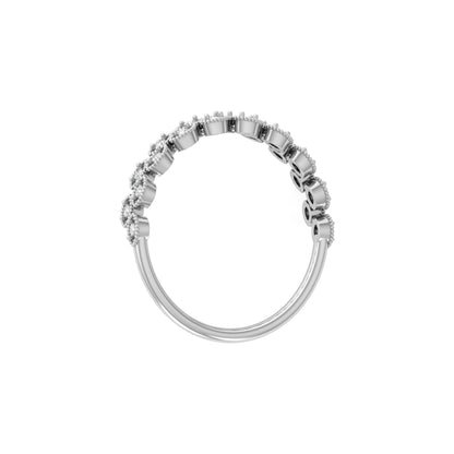 Round Cut Personalized Diamond Eternity Band Ring For Her in 14KT Solid Gold