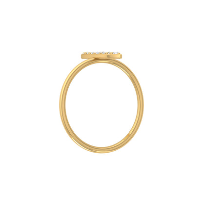 Timeless Elegance 14KT Gold Round Stone Band Ring With Comfort Fit For Womens