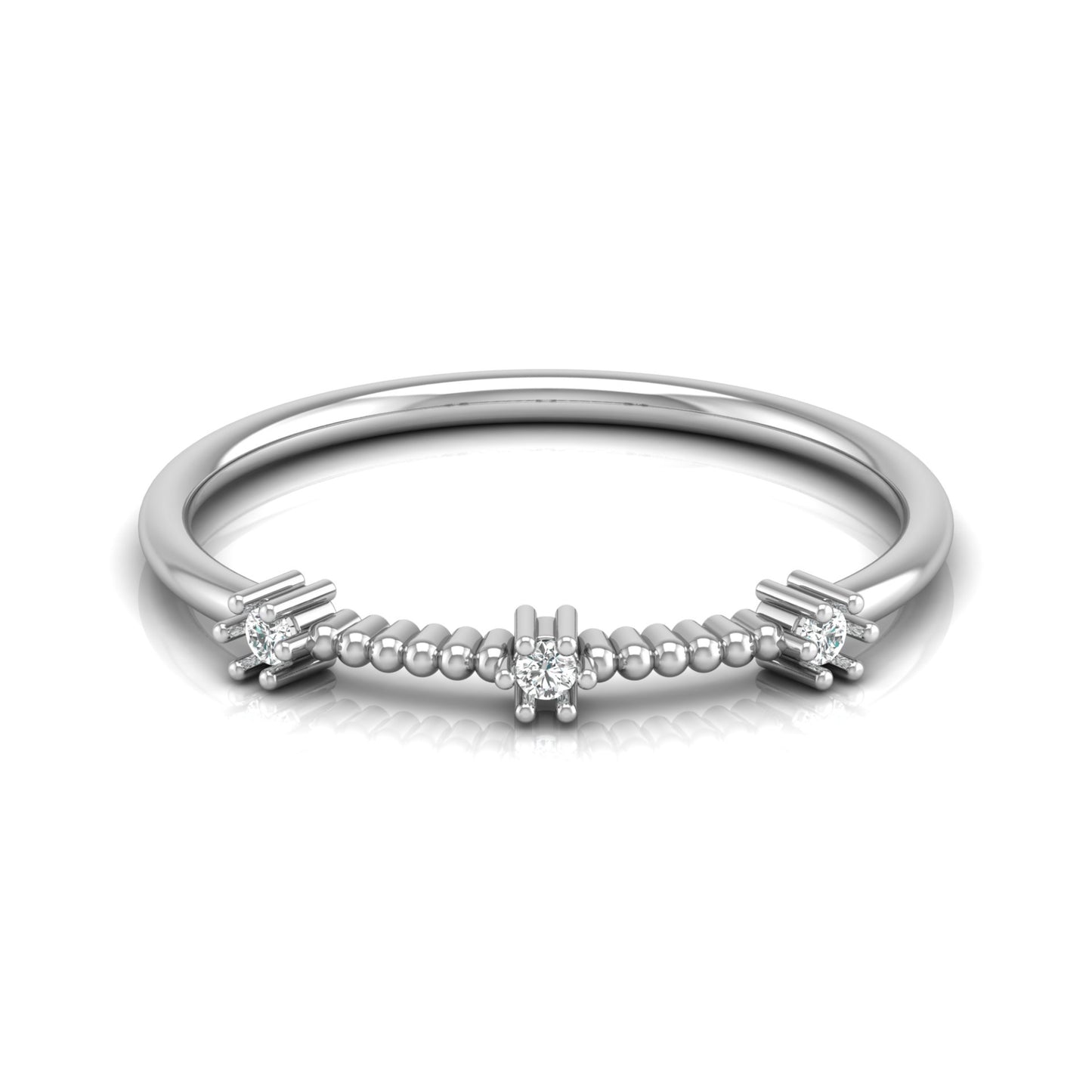 Stackable Round Cut Diamond Wedding Band In 10K Solid Gold  Perfect For Everyday Wear