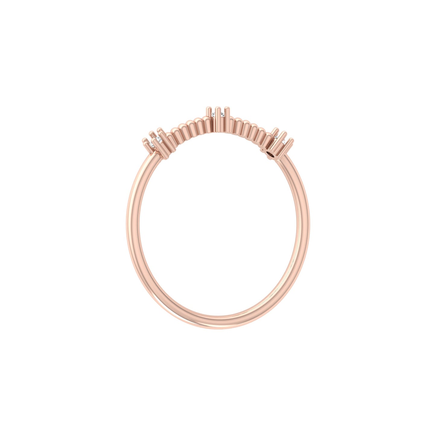 Stackable Round Cut Diamond Wedding Band In 10K Solid Gold  Perfect For Everyday Wear