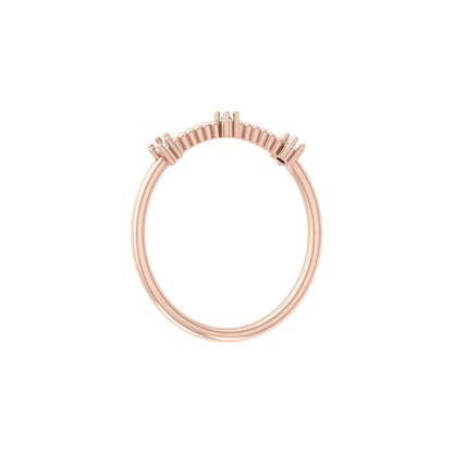 Stackable Round Cut Diamond Wedding Band In 10K Solid Gold  Perfect For Everyday Wear