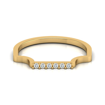 Modern Stackable Labgrown Dimond Ring For Her In 14K Gold Plated Elegant and Durable Design