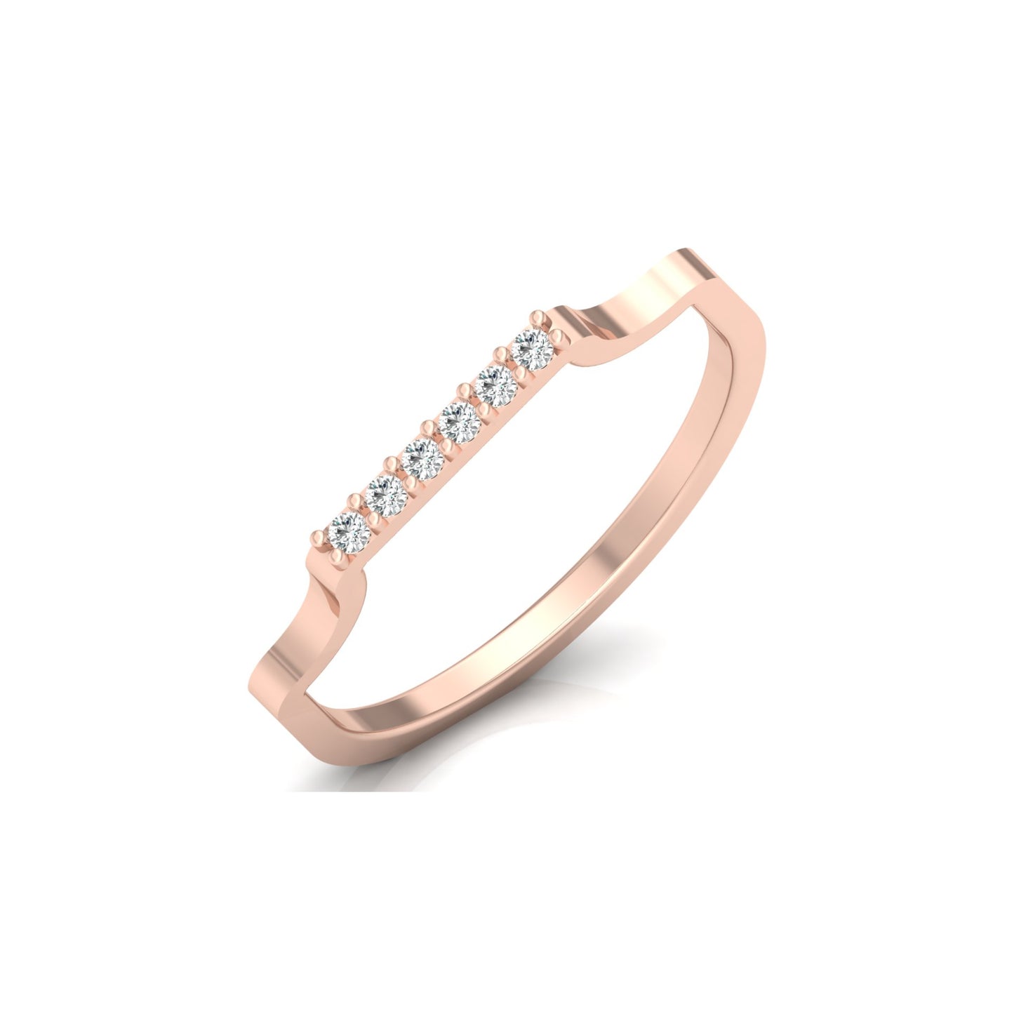 Modern Stackable Labgrown Dimond Ring For Her In 14K Gold Plated Elegant and Durable Design