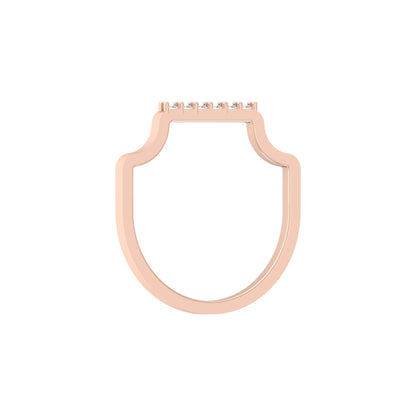 Modern Stackable Labgrown Dimond Ring For Her In 14K Gold Plated Elegant and Durable Design