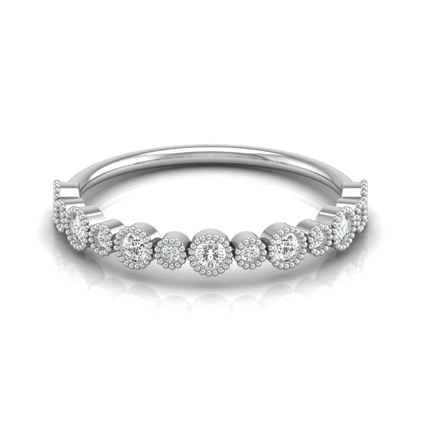 Bezel Set 0.26 CT Classic Band Designed  For Her Elegant & Durable MInimalist Band Ring