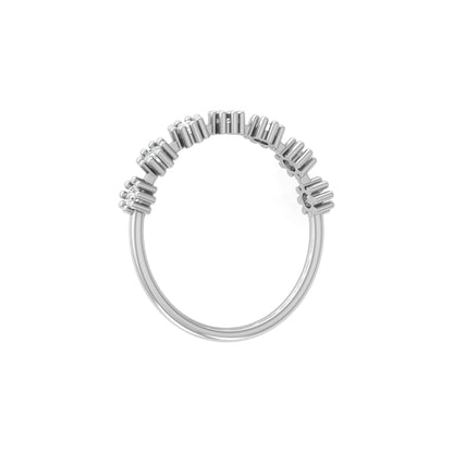 Vintage Inspired  Round Diamond Ring Solid Gold Wedding Band  For Women's