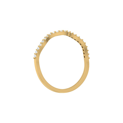 Twisted Round Cut Wedding Diamond Ring for Her Elegant Yet Budget-Friendly in 10KT 14KT 18KT Gold Lab-Grown or Natural