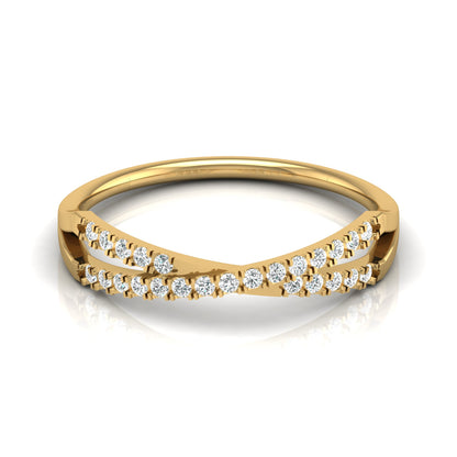 Infinity Inspired 0.16 CT Diamond Band Ring For Women's Timeless Beauty At Great Price