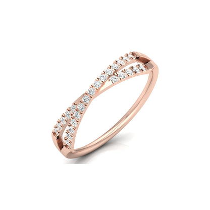 Infinity Inspired 0.16 CT Diamond Band Ring For Women's Timeless Beauty At Great Price