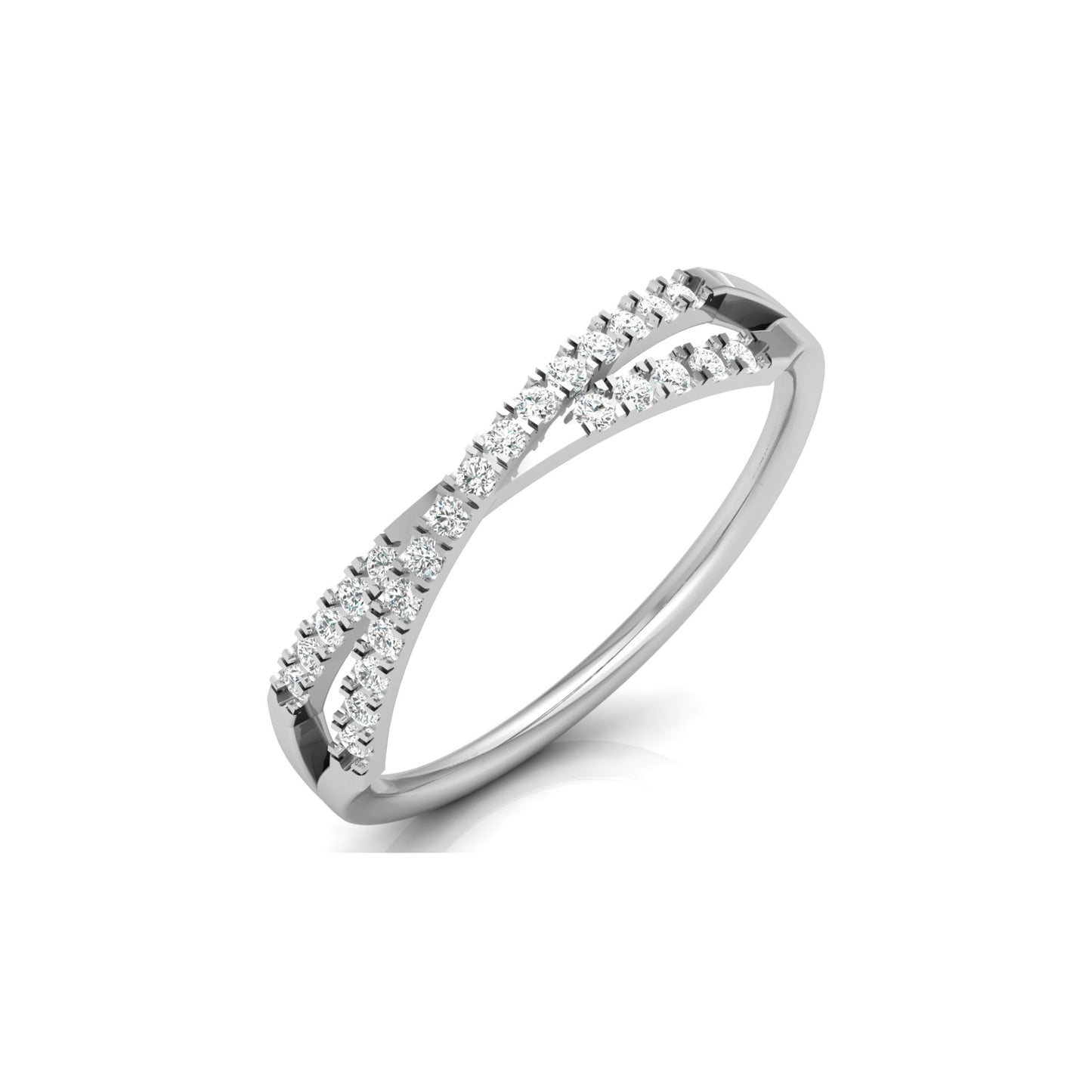 Infinity Inspired 0.16 CT Diamond Band Ring For Women's Timeless Beauty At Great Price