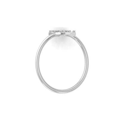 Modern Start Bypass Style Ring For Her Round Diamond Ring Unique & Comfortable Daily Design