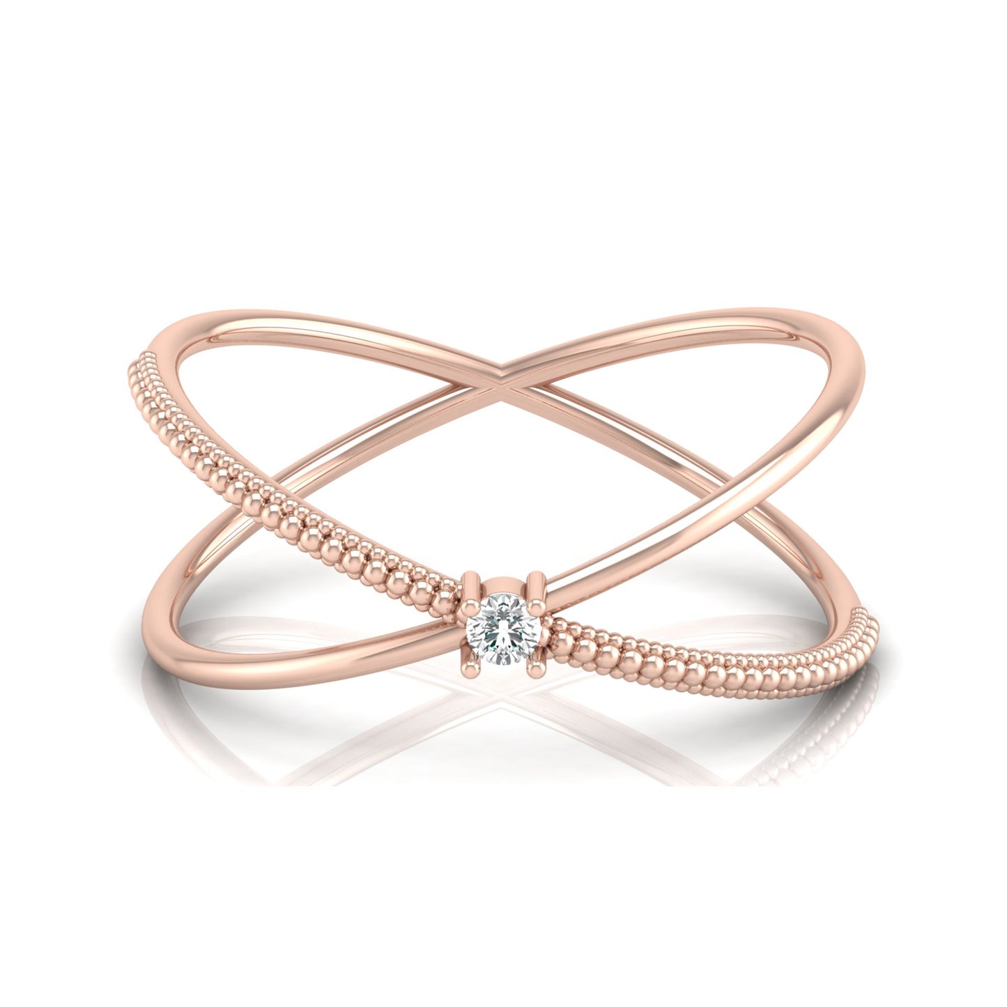 14KT Solid Gold Twisted Women's Ring For Her Perfect Fit For Any Finger