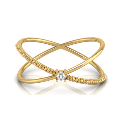 14KT Solid Gold Twisted Women's Ring For Her Perfect Fit For Any Finger