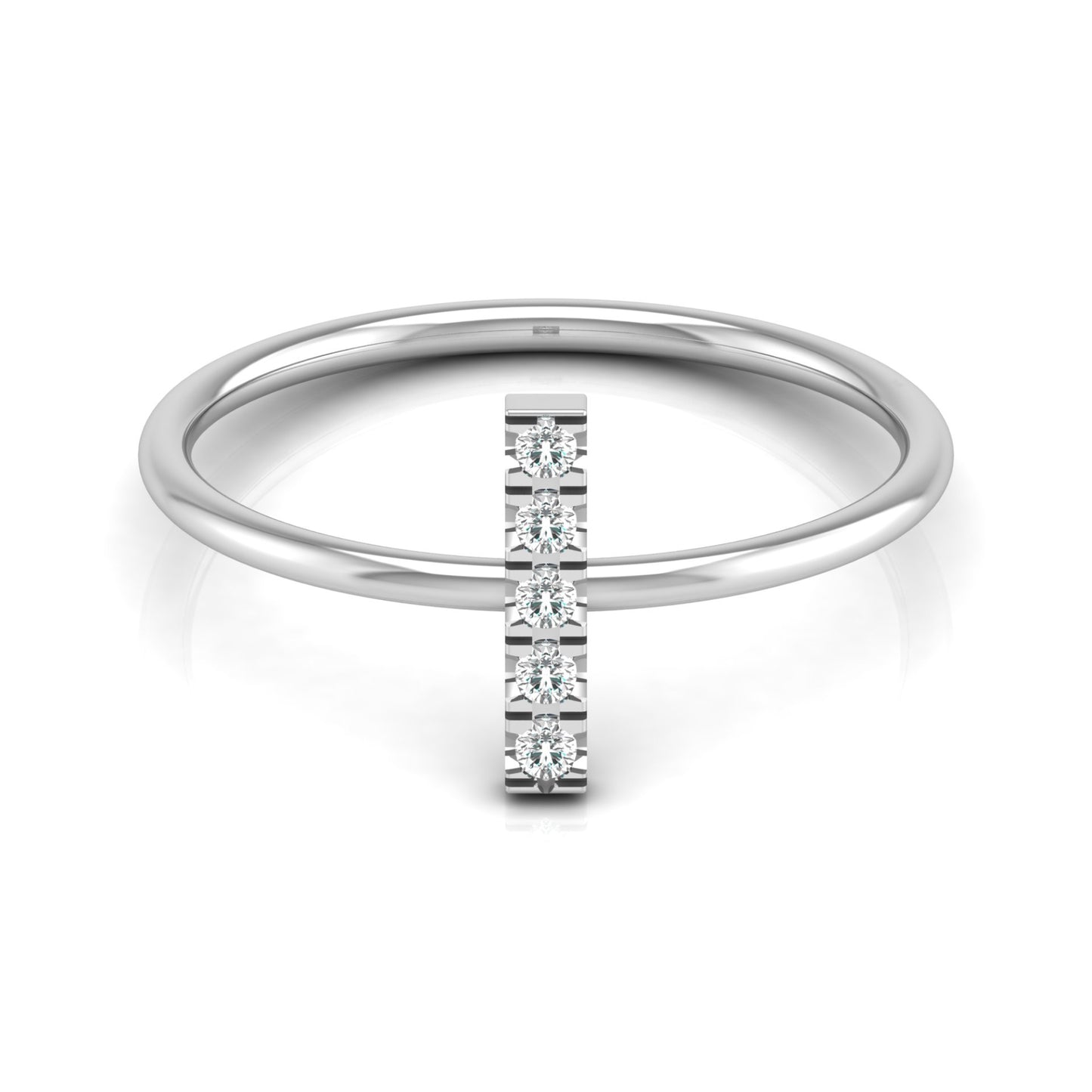 Round Cut Natural Or Labgrown Diamond Ecofriendly Daily Wear Band Ring For Her