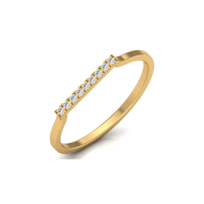 Minimalist Round Diamond Wedding Band Ring Perfect Jewelry For Women In 14 K Solid Gold