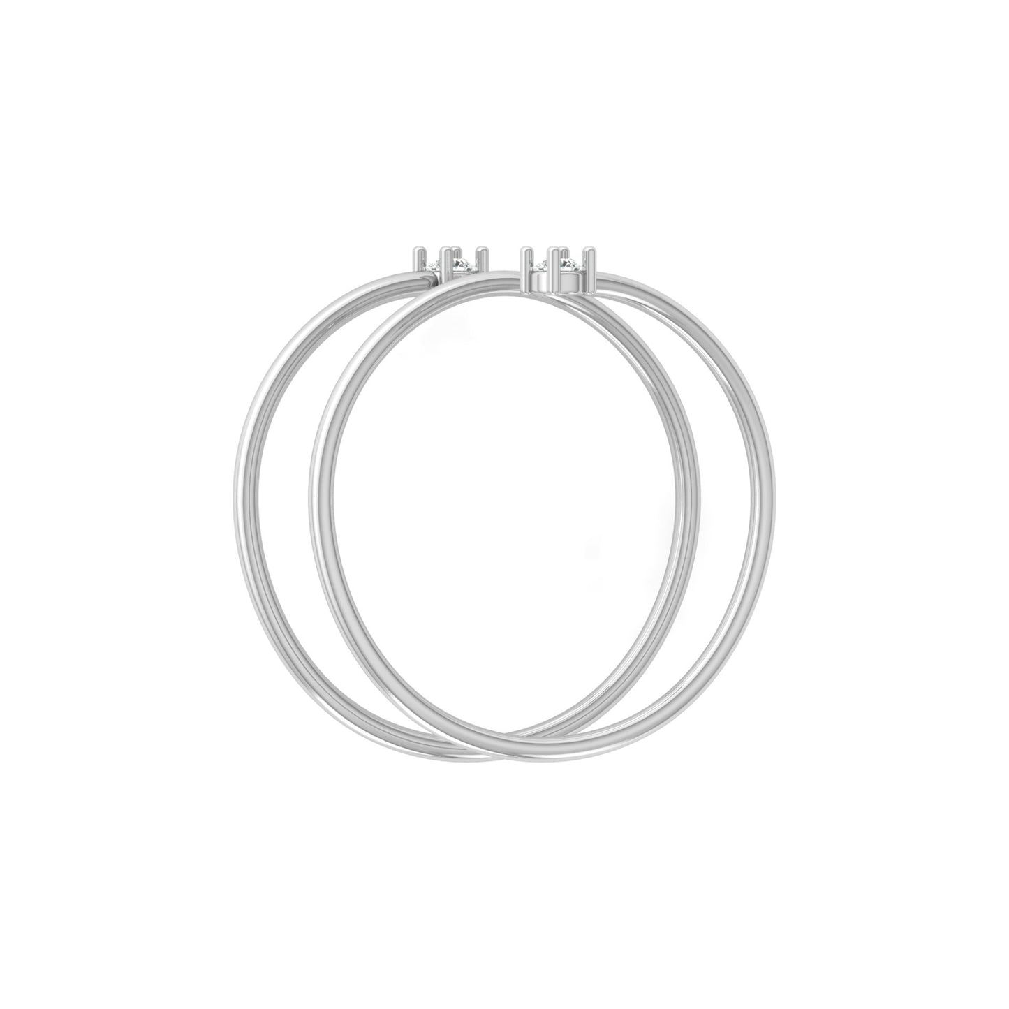 0.60 CT Twisted Round Diamond Band Ring for Women in 14KT Gold Anniversary Gift Lab Grown or Natural