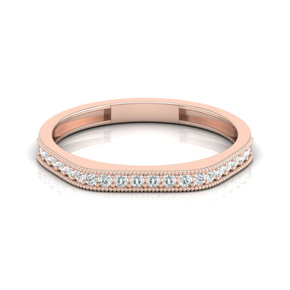 Dainty 0.16 CT Round Cut Colorless Engagement Band Ring Everyday Chic