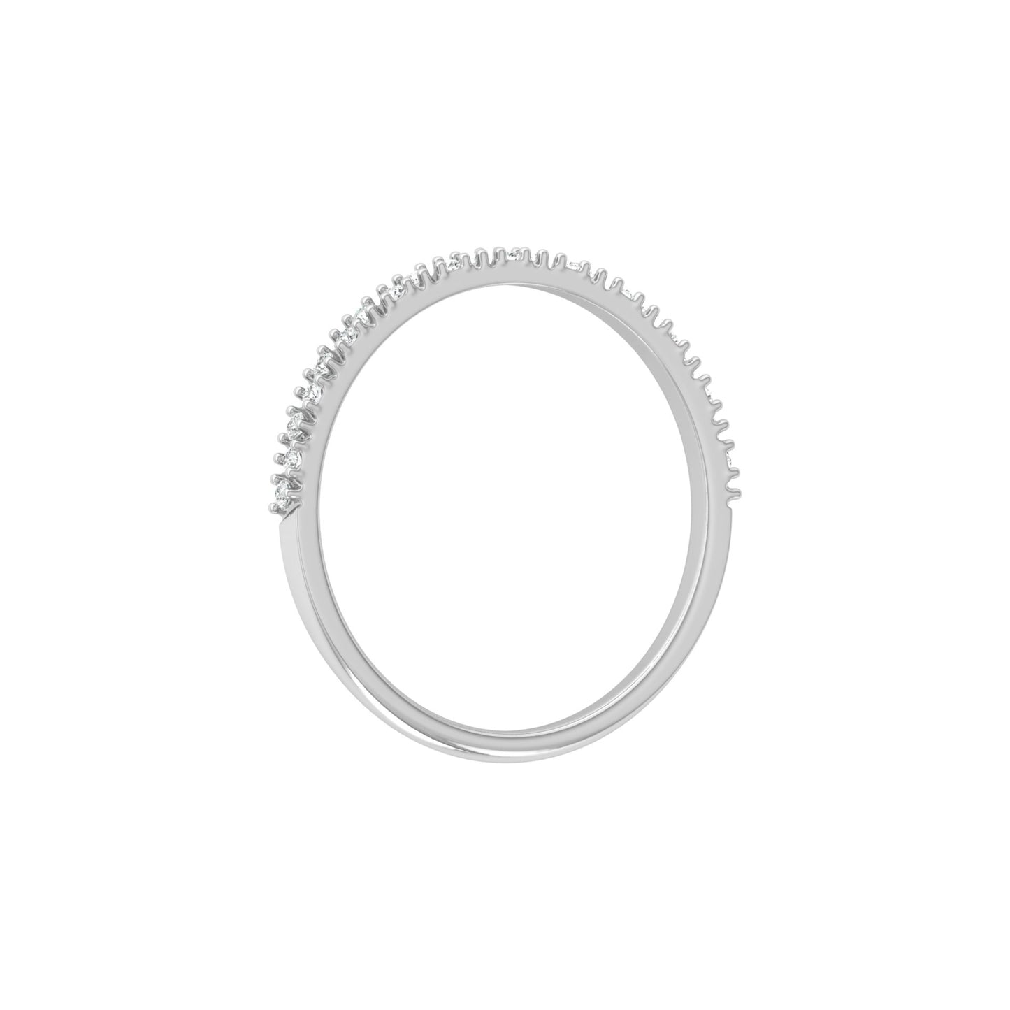 0.11 CT Round Diamond Wedding Band Ring in 14K Gold for Women Lab-Grown or Natural