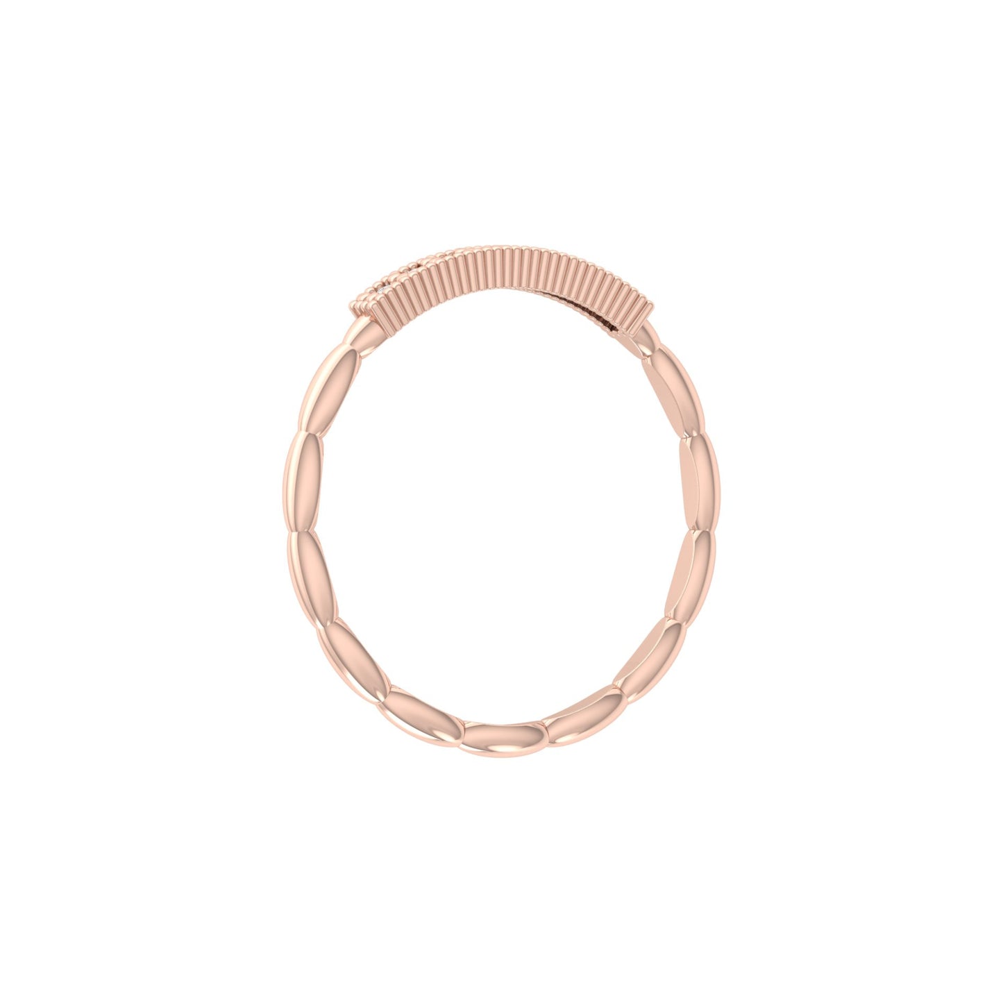 Round Cut Labgrown Diamond Wedding Band Vintage 14 KT Solid Gold Ring For Women's