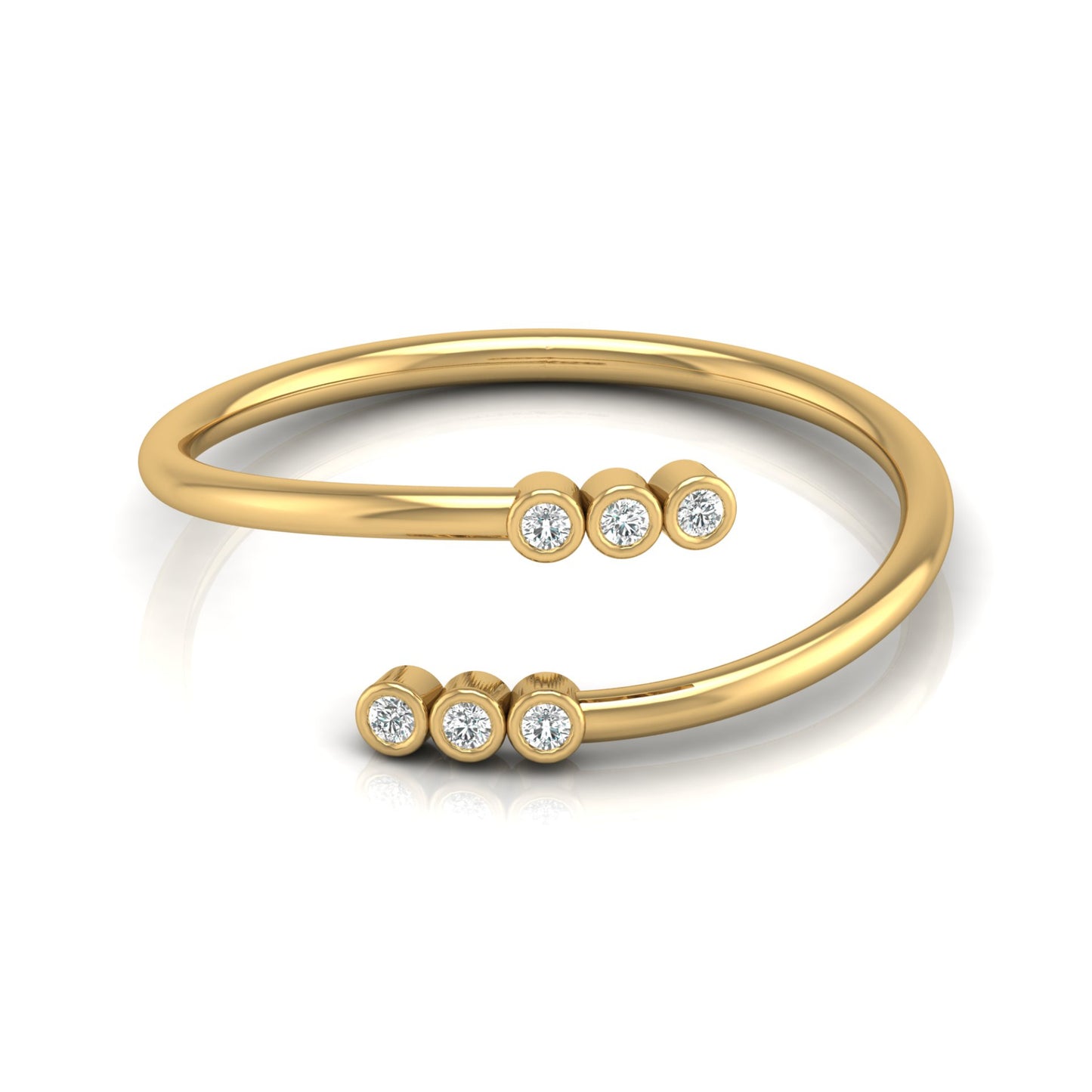 Delicate Round Diamond Ring for Her in 14K Gold Lab Grown or Natural Diamonds