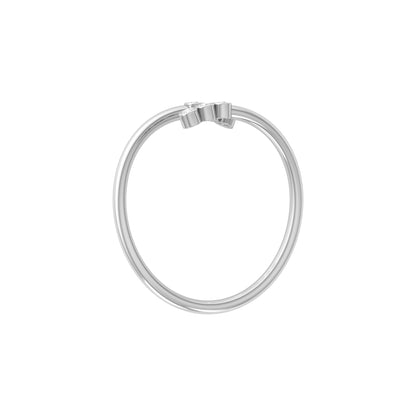 Delicate Round Diamond Ring for Her in 14K Gold Lab Grown or Natural Diamonds