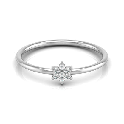 14K Solid Gold Flower Ring Natural Or Lab Nature Inspired Floral Engagement Ring