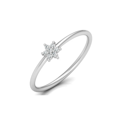 14K Solid Gold Flower Ring Natural Or Lab Nature Inspired Floral Engagement Ring