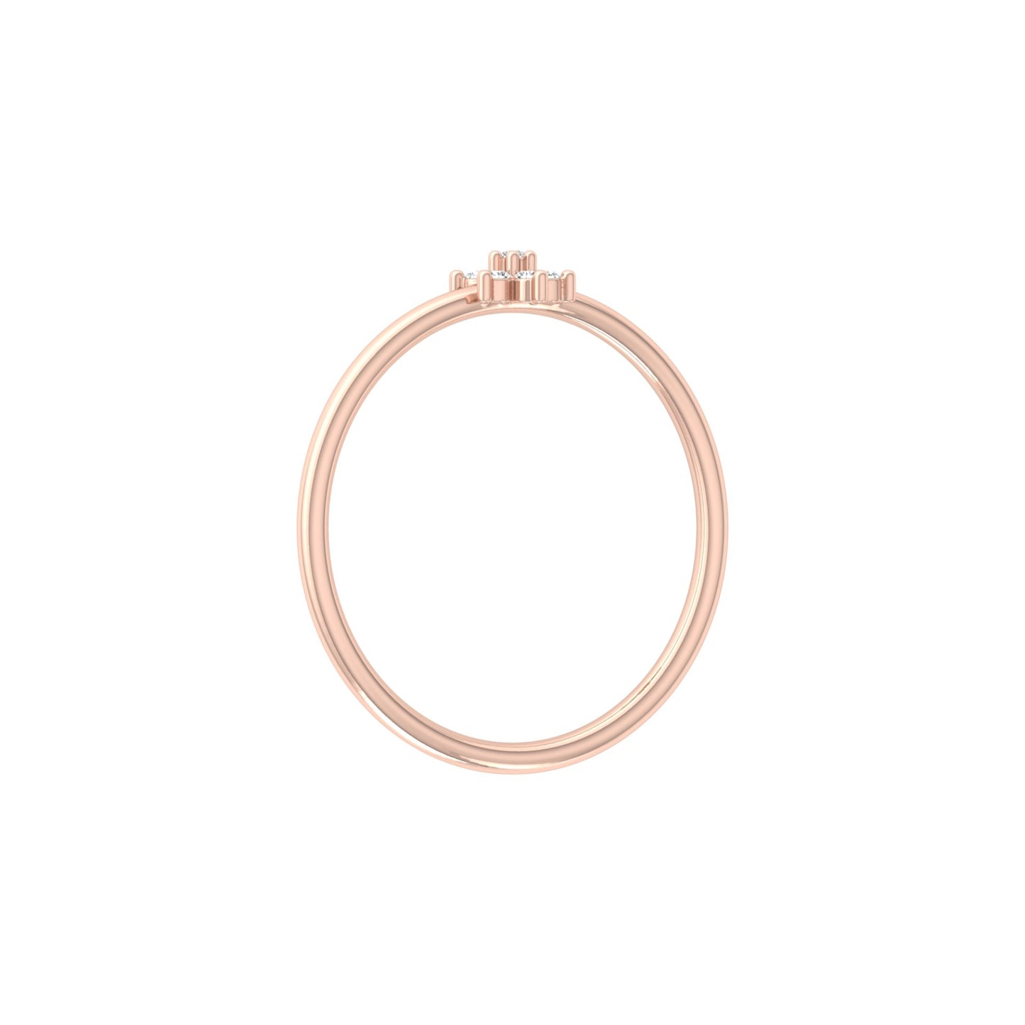 14K Solid Gold Flower Ring Natural Or Lab Nature Inspired Floral Engagement Ring
