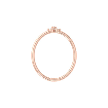 14K Solid Gold Flower Ring Natural Or Lab Nature Inspired Floral Engagement Ring