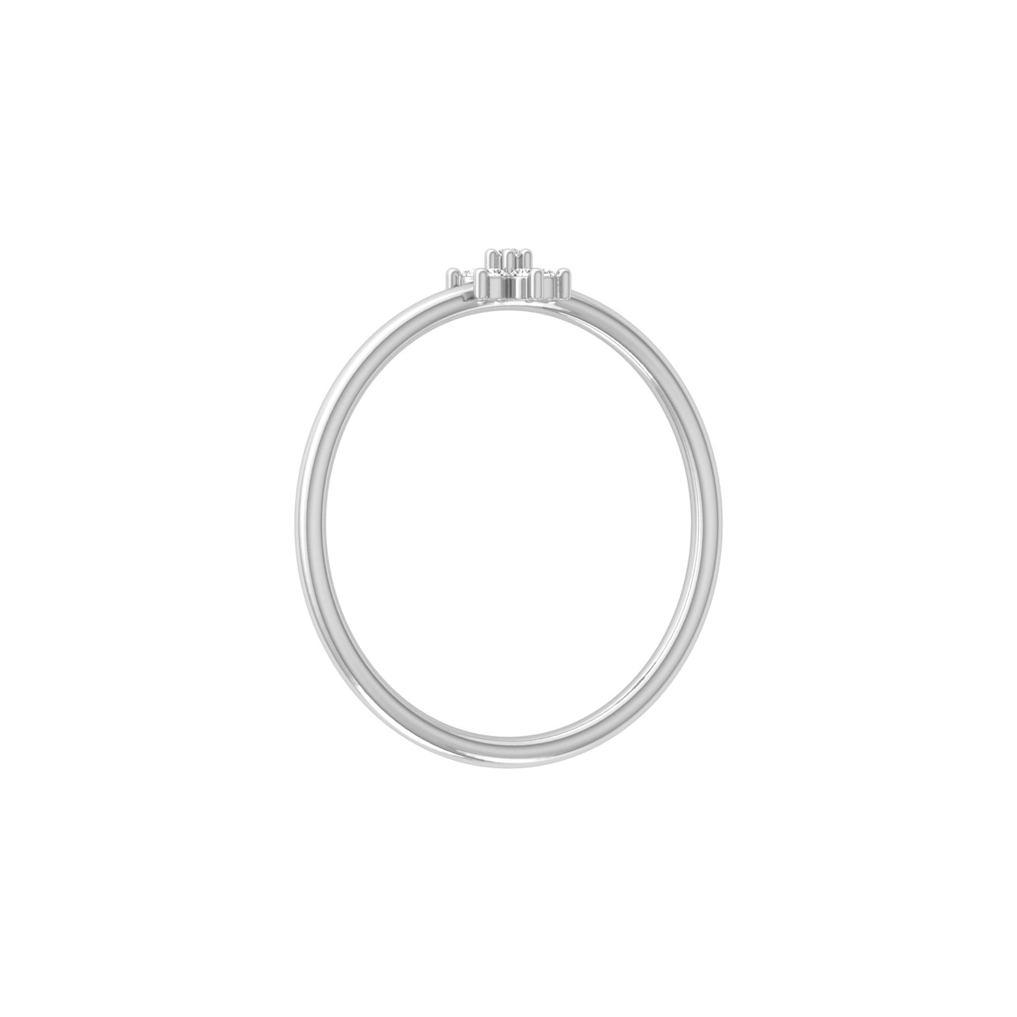 14K Solid Gold Flower Ring Natural Or Lab Nature Inspired Floral Engagement Ring