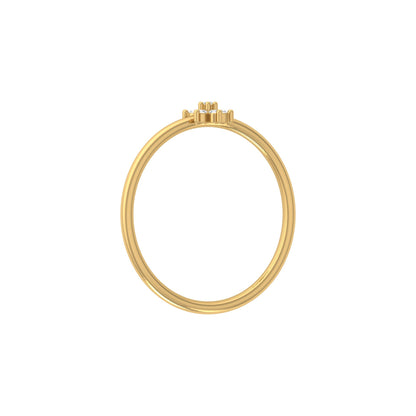 14K Solid Gold Flower Ring Natural Or Lab Nature Inspired Floral Engagement Ring