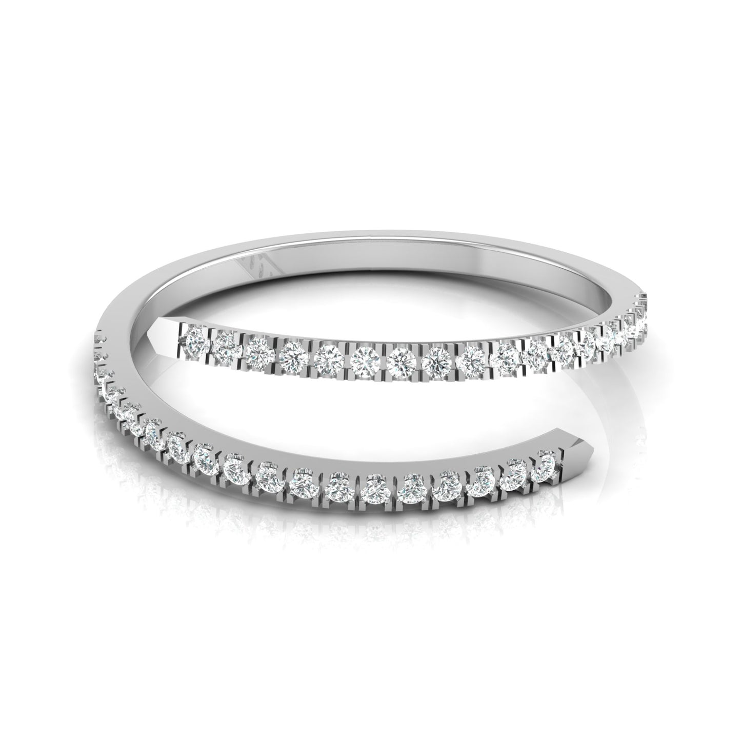 Bypass Antique Adjustable Diamond Band Ring For Her Perfect For All-Day Wear