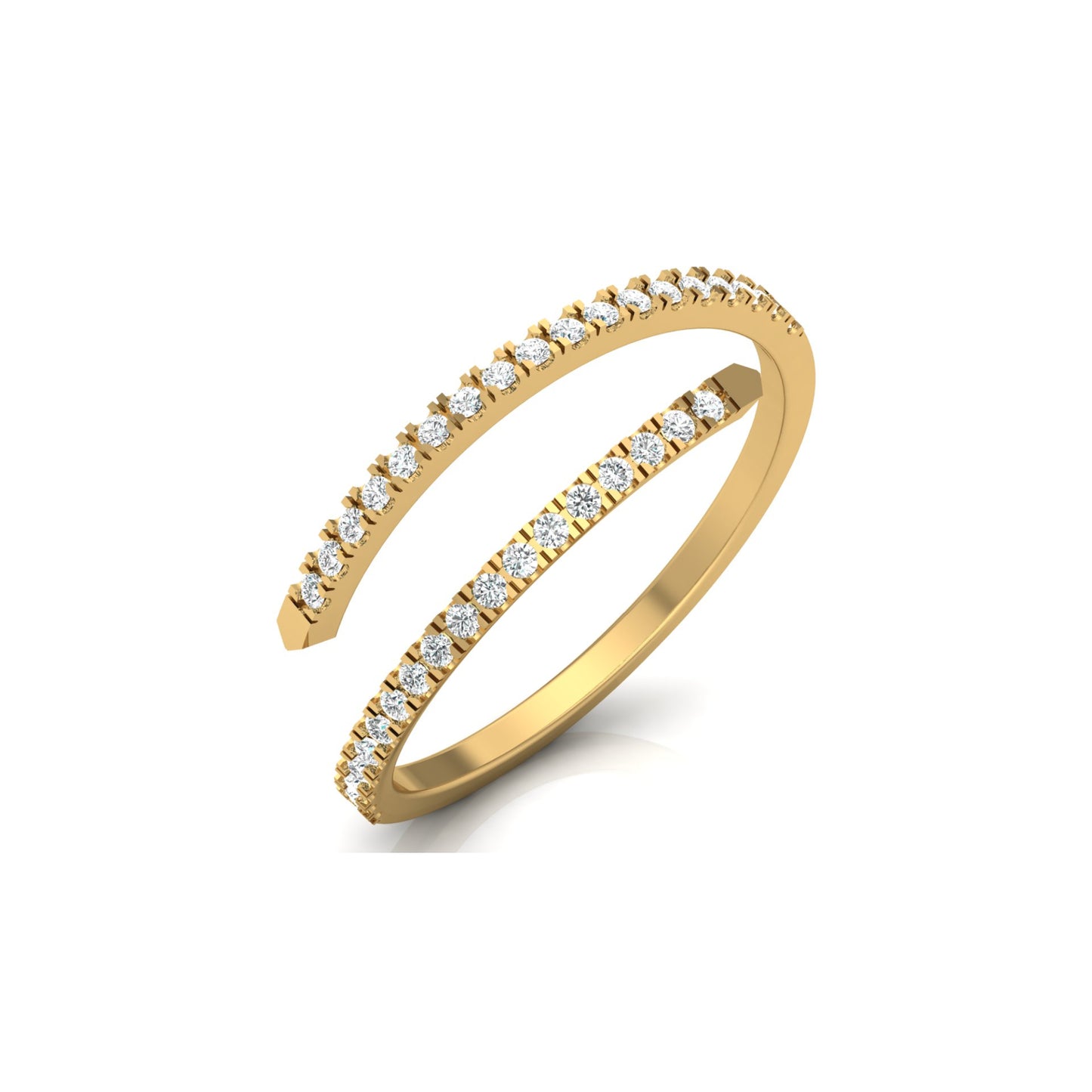 Bypass Antique Adjustable Diamond Band Ring For Her Perfect For All-Day Wear