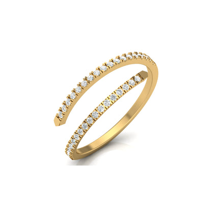 Bypass Antique Adjustable Diamond Band Ring For Her Perfect For All-Day Wear